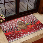 New Zealand Kekeno Seal Christmas Rubber Doormat Maori Inspired Knitted Patterns