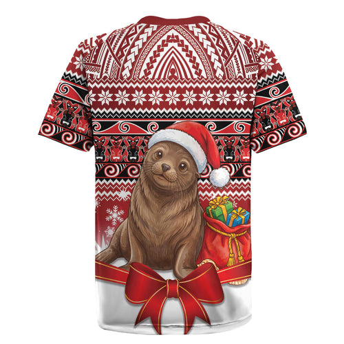 New Zealand Kekeno Seal Christmas Rugby Jersey Maori Inspired Knitted Patterns