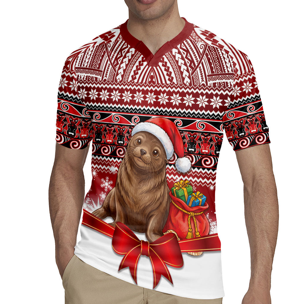 New Zealand Kekeno Seal Christmas Rugby Jersey Maori Inspired Knitted Patterns