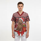 New Zealand Kekeno Seal Christmas Scrub Top Maori Inspired Knitted Patterns