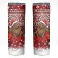 New Zealand Kekeno Seal Christmas Skinny Tumbler Maori Inspired Knitted Patterns