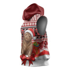 New Zealand Kekeno Seal Christmas Sleeveless Hoodie Maori Inspired Knitted Patterns