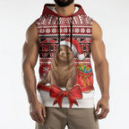 New Zealand Kekeno Seal Christmas Sleeveless Hoodie Maori Inspired Knitted Patterns