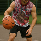 New Zealand Kekeno Seal Christmas Sleeveless Hoodie Maori Inspired Knitted Patterns