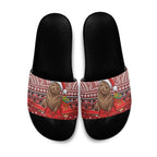 New Zealand Kekeno Seal Christmas Slide Sandals Maori Inspired Knitted Patterns