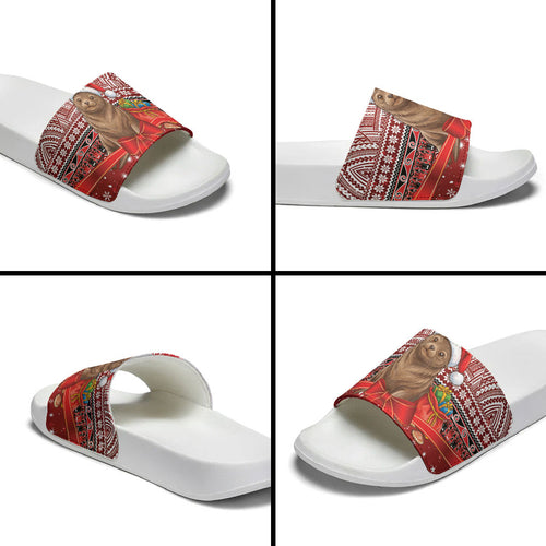 New Zealand Kekeno Seal Christmas Slide Sandals Maori Inspired Knitted Patterns