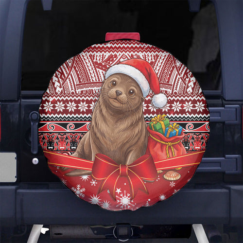 New Zealand Kekeno Seal Christmas Spare Tire Cover Maori Inspired Knitted Patterns