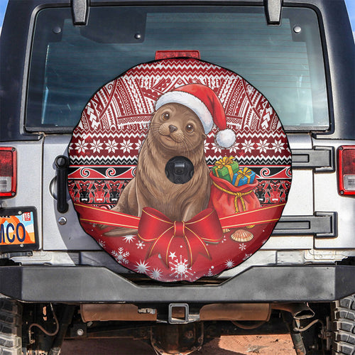 New Zealand Kekeno Seal Christmas Spare Tire Cover Maori Inspired Knitted Patterns
