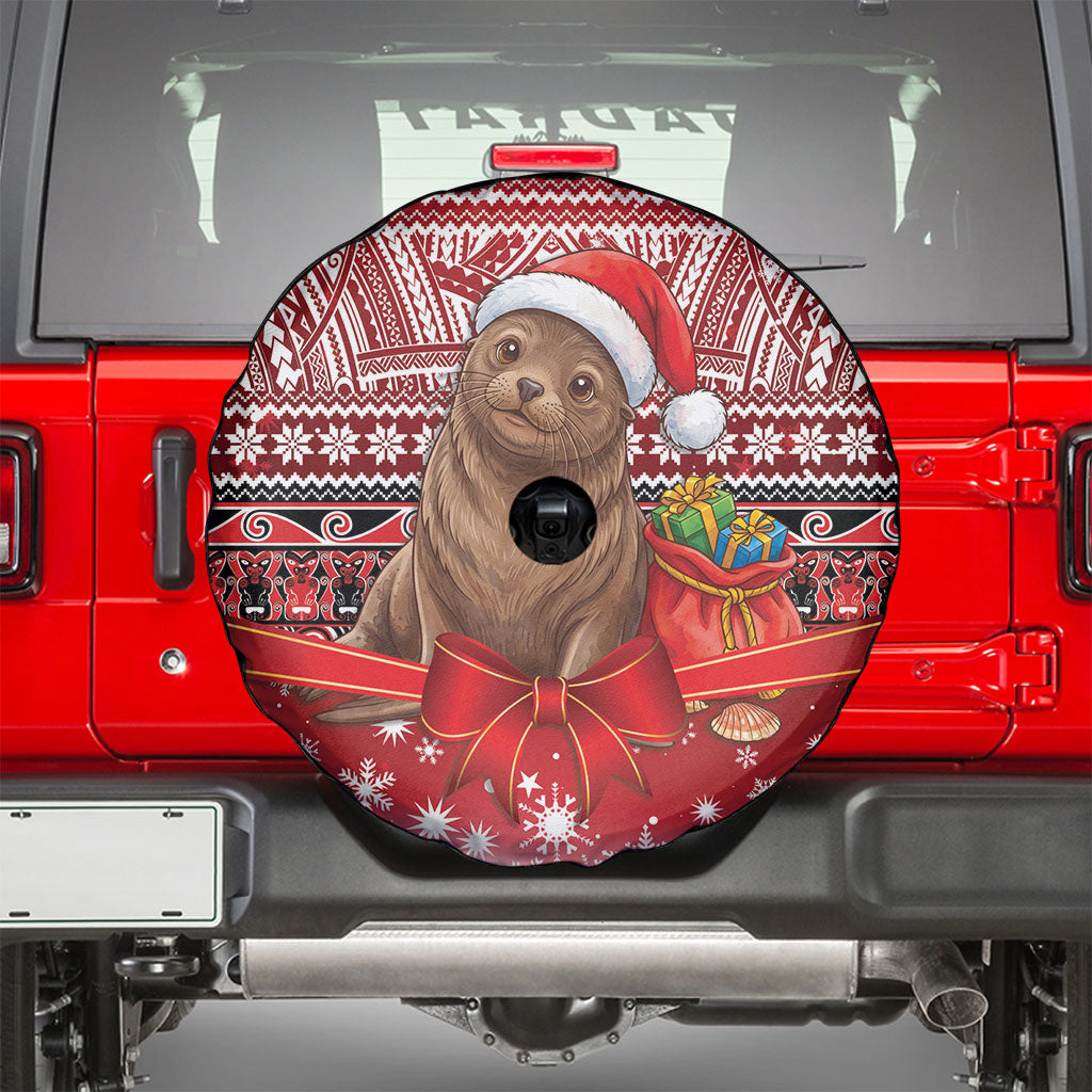 New Zealand Kekeno Seal Christmas Spare Tire Cover Maori Inspired Knitted Patterns