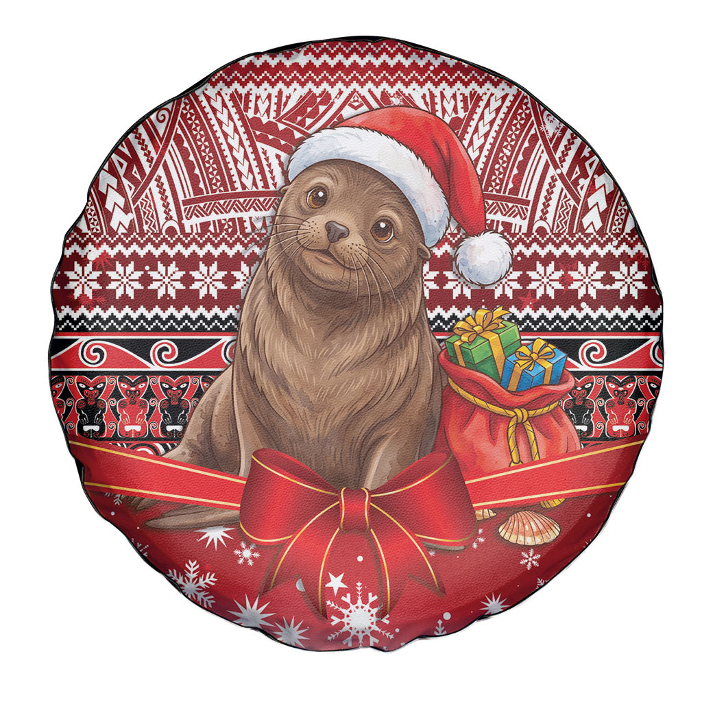New Zealand Kekeno Seal Christmas Spare Tire Cover Maori Inspired Knitted Patterns