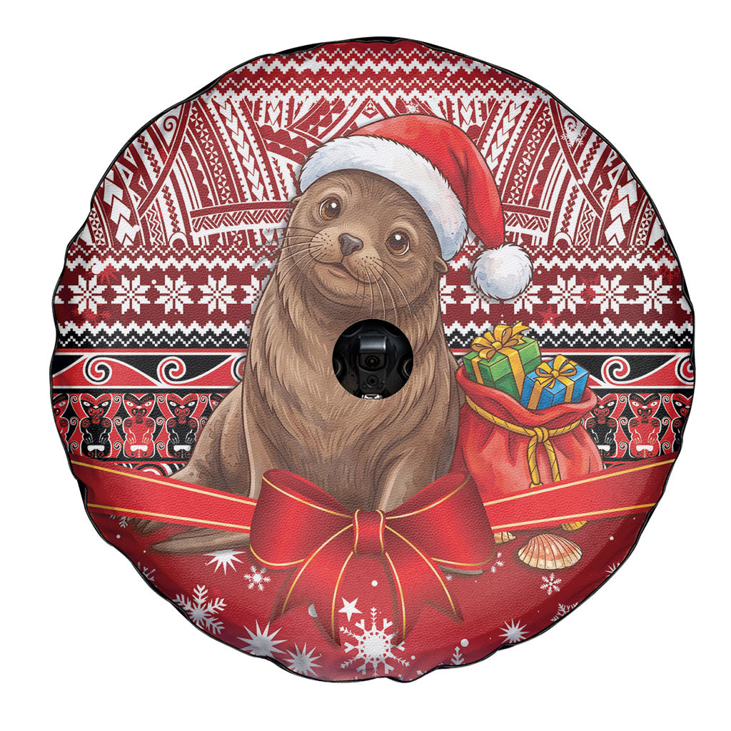 New Zealand Kekeno Seal Christmas Spare Tire Cover Maori Inspired Knitted Patterns