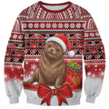 New Zealand Kekeno Seal Christmas Sweatshirt Maori Inspired Knitted Patterns