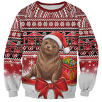 New Zealand Kekeno Seal Christmas Sweatshirt Maori Inspired Knitted Patterns