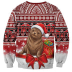 New Zealand Kekeno Seal Christmas Sweatshirt Maori Inspired Knitted Patterns