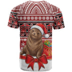 New Zealand Kekeno Seal Christmas T Shirt Maori Inspired Knitted Patterns