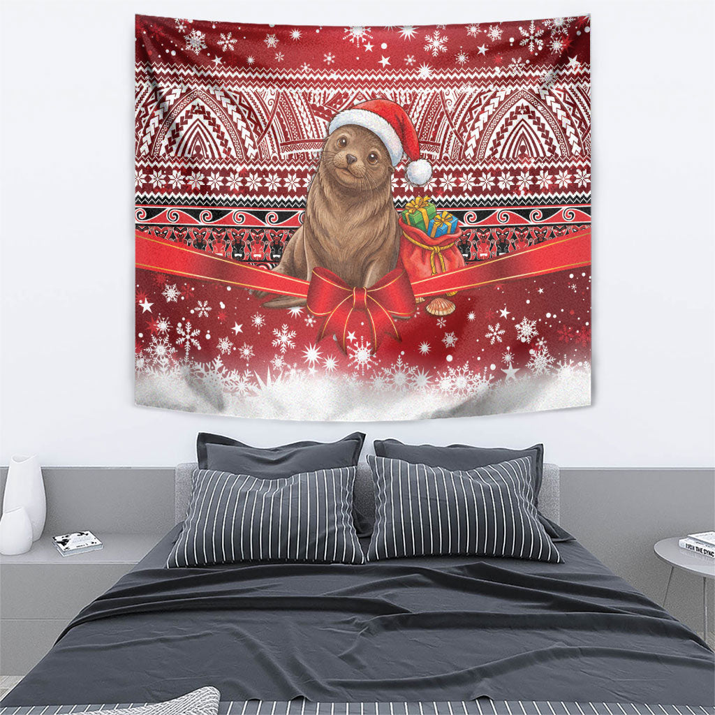 New Zealand Kekeno Seal Christmas Tapestry Maori Inspired Knitted Patterns