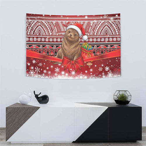 New Zealand Kekeno Seal Christmas Tapestry Maori Inspired Knitted Patterns