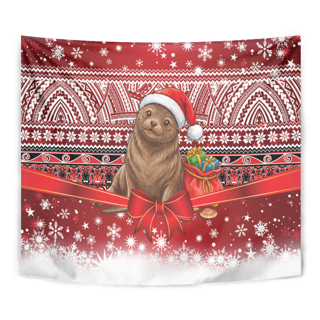 New Zealand Kekeno Seal Christmas Tapestry Maori Inspired Knitted Patterns