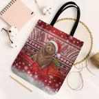New Zealand Kekeno Seal Christmas Tote Bag Maori Inspired Knitted Patterns