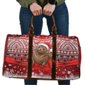 New Zealand Kekeno Seal Christmas Travel Bag Maori Inspired Knitted Patterns