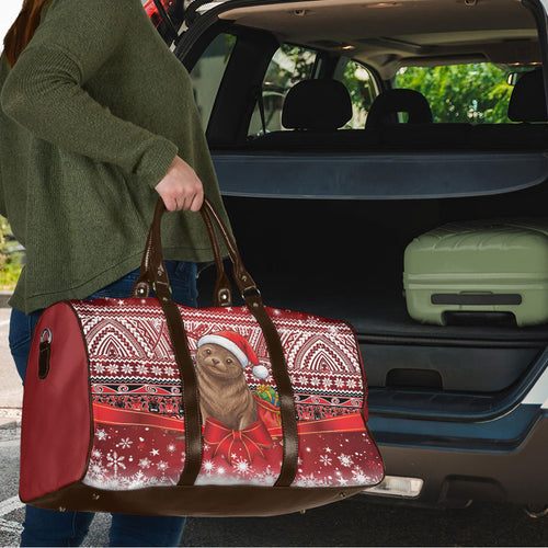 New Zealand Kekeno Seal Christmas Travel Bag Maori Inspired Knitted Patterns