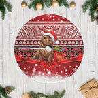 New Zealand Kekeno Seal Christmas Tree Skirt Maori Inspired Knitted Patterns