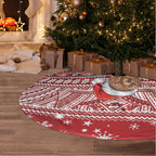New Zealand Kekeno Seal Christmas Tree Skirt Maori Inspired Knitted Patterns