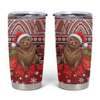 New Zealand Kekeno Seal Christmas Tumbler Cup Maori Inspired Knitted Patterns