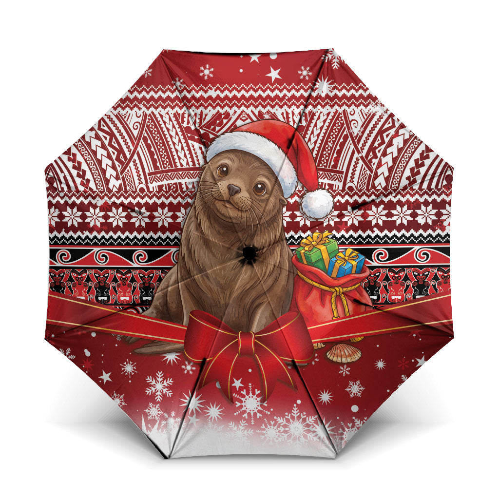 New Zealand Kekeno Seal Christmas Umbrella Maori Inspired Knitted Patterns