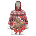 New Zealand Kekeno Seal Christmas Wearable Blanket Hoodie Maori Inspired Knitted Patterns
