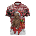 New Zealand Kekeno Seal Christmas Zipper Polo Shirt Maori Inspired Knitted Patterns