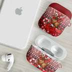 New Zealand Kiwi Bird Christmas AirPods Case Maori Inspired Knitted Patterns