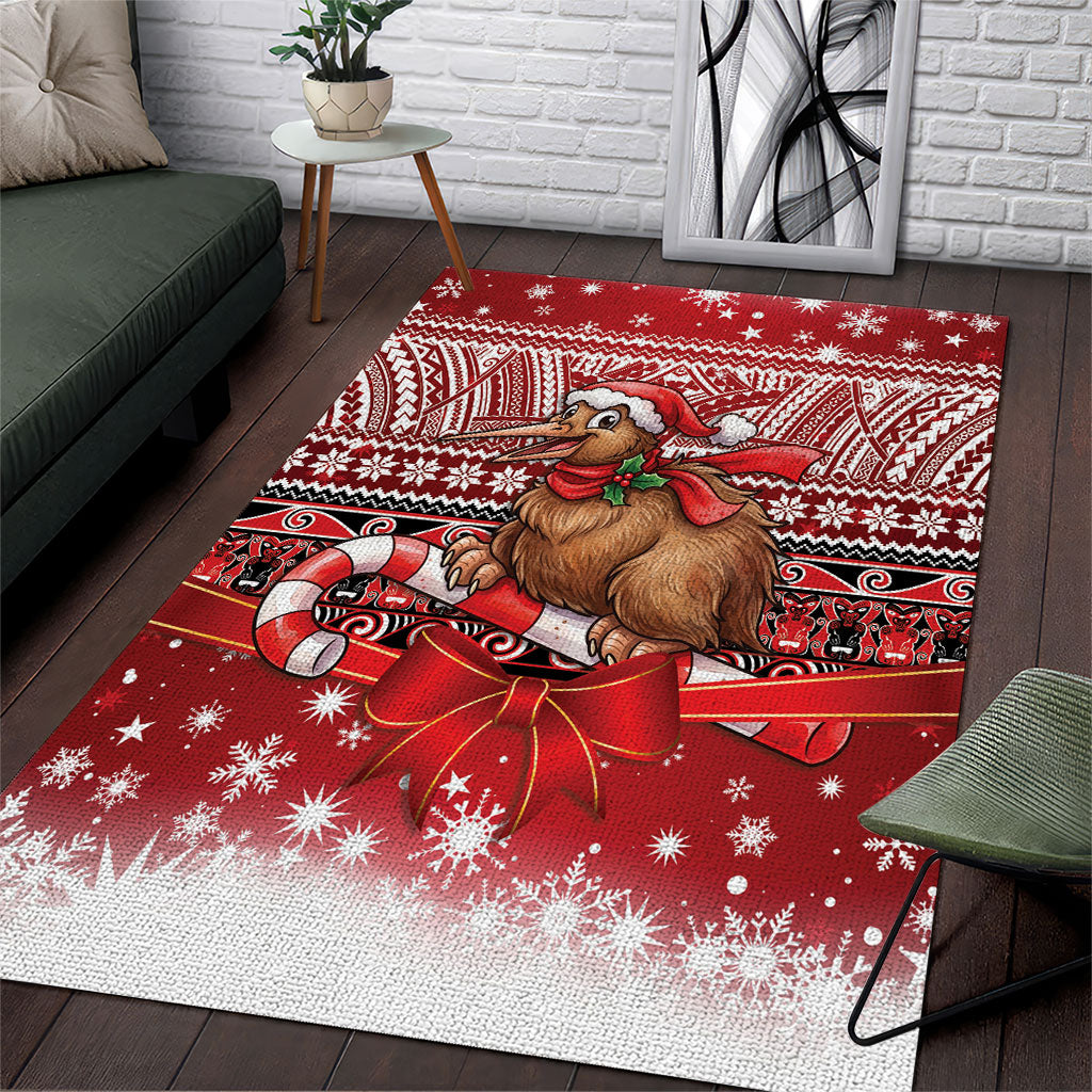 New Zealand Kiwi Bird Christmas Area Rug Maori Inspired Knitted Patterns