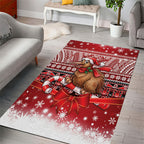 New Zealand Kiwi Bird Christmas Area Rug Maori Inspired Knitted Patterns