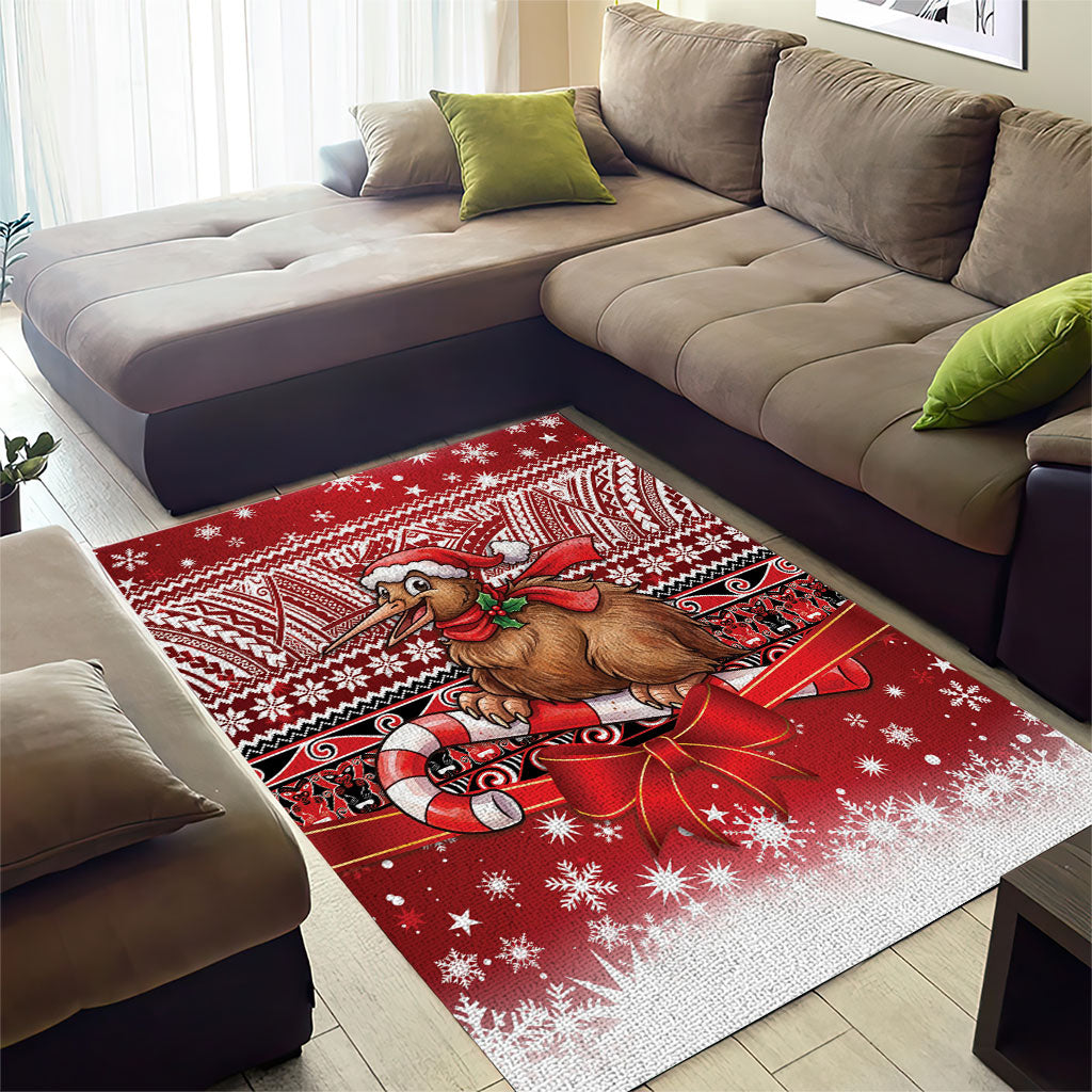 New Zealand Kiwi Bird Christmas Area Rug Maori Inspired Knitted Patterns