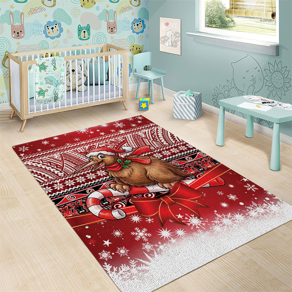 New Zealand Kiwi Bird Christmas Area Rug Maori Inspired Knitted Patterns