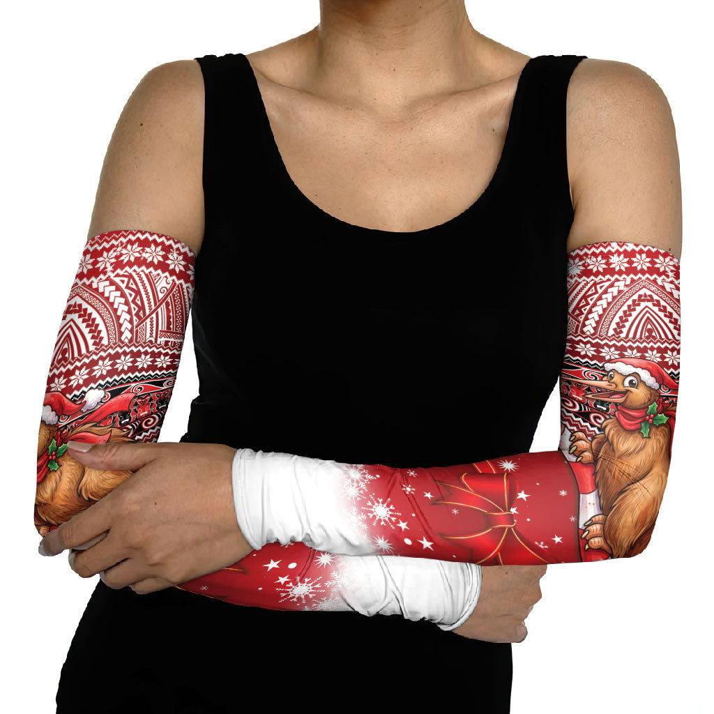 New Zealand Kiwi Bird Christmas Arm Sleeves Maori Inspired Knitted Patterns