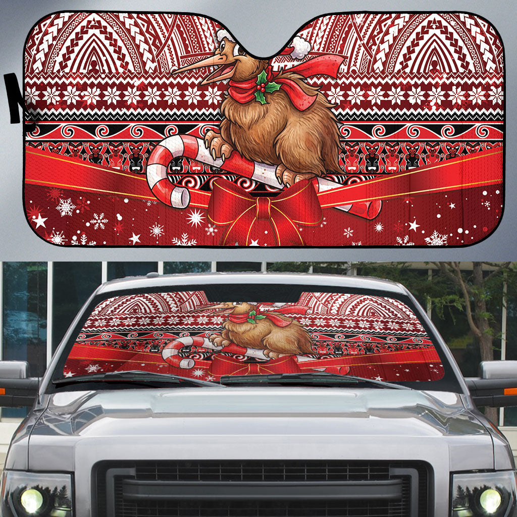 New Zealand Kiwi Bird Christmas Auto Sun Shade Maori Inspired Knitted Patterns