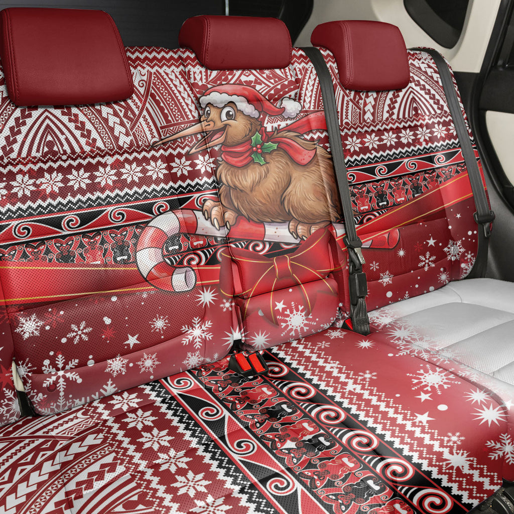 New Zealand Kiwi Bird Christmas Back Car Seat Cover Maori Inspired Knitted Patterns