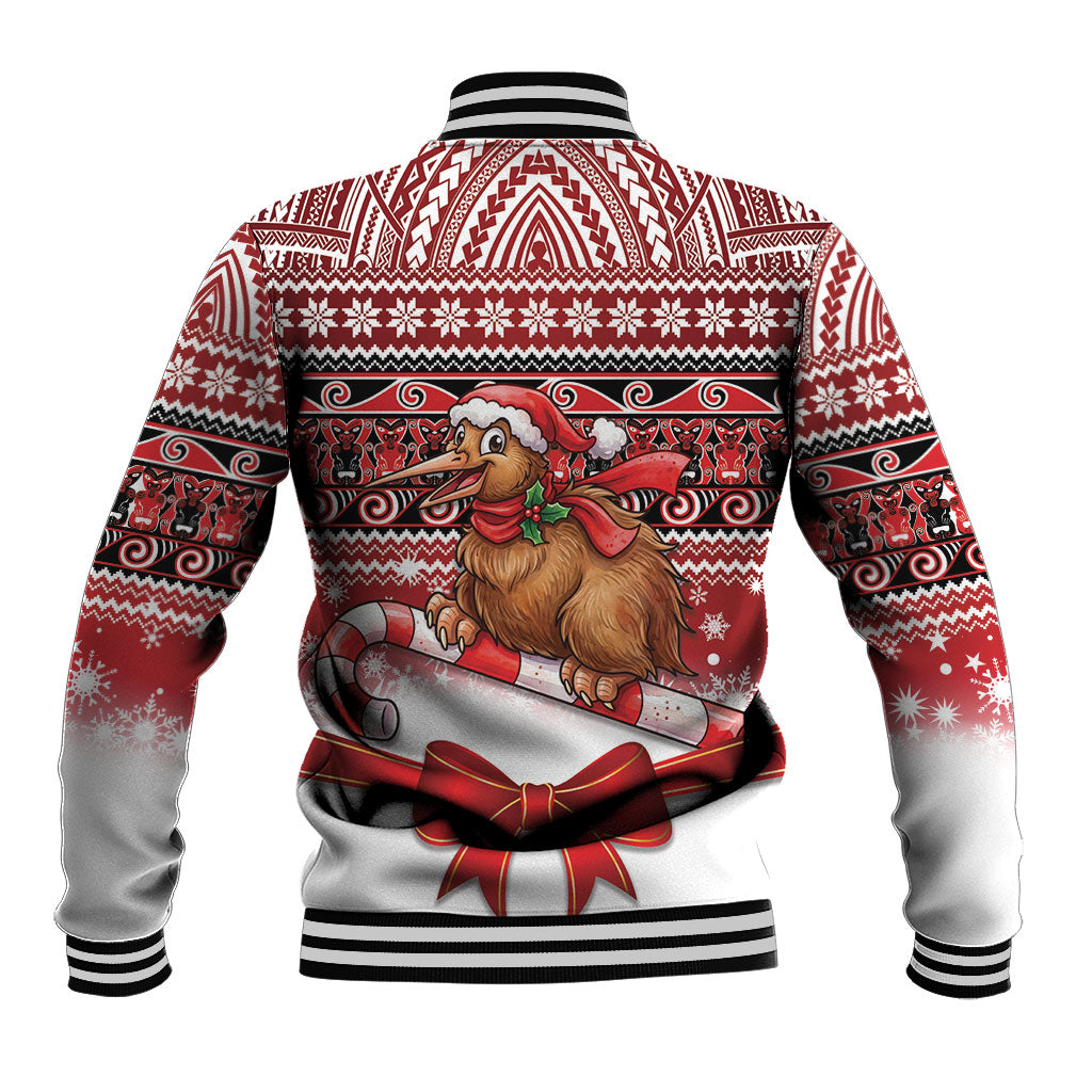New Zealand Kiwi Bird Christmas Baseball Jacket Maori Inspired Knitted Patterns
