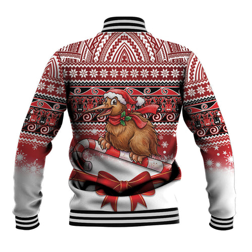 New Zealand Kiwi Bird Christmas Baseball Jacket Maori Inspired Knitted Patterns
