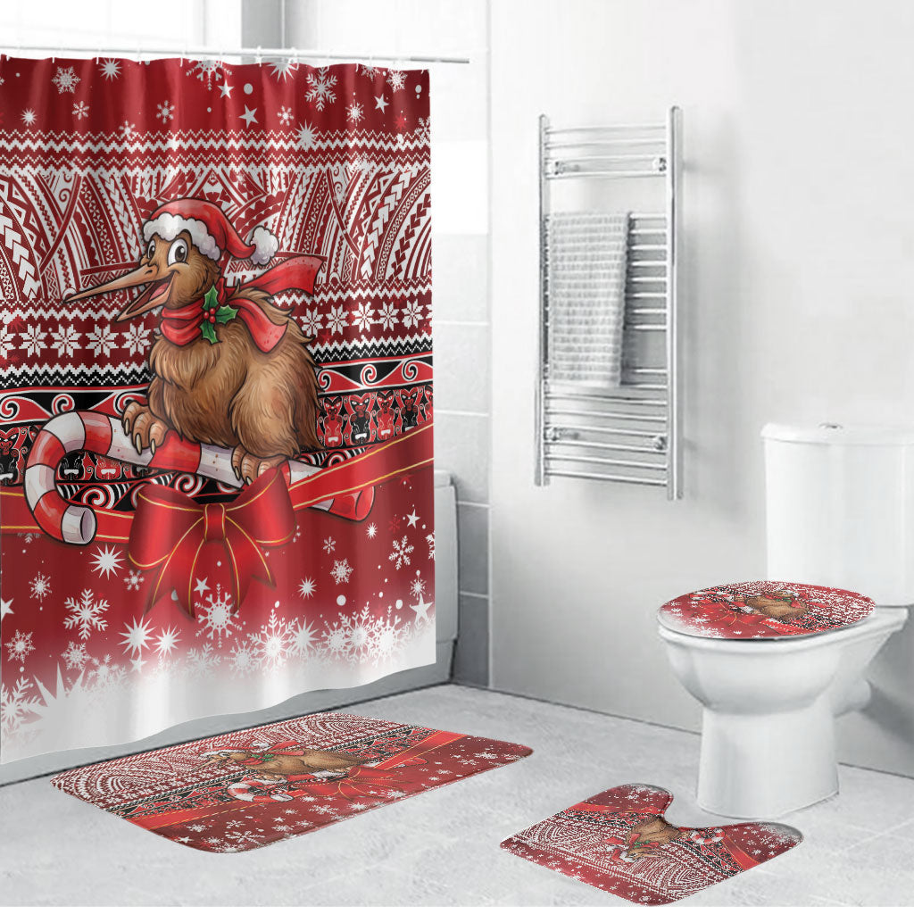 New Zealand Kiwi Bird Christmas Bathroom Set Maori Inspired Knitted Patterns