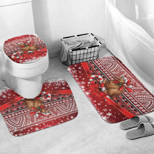 New Zealand Kiwi Bird Christmas Bathroom Set Maori Inspired Knitted Patterns