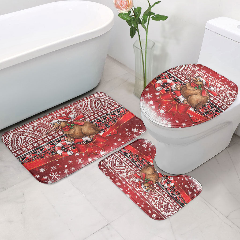 New Zealand Kiwi Bird Christmas Bathroom Set Maori Inspired Knitted Patterns