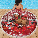 New Zealand Kiwi Bird Christmas Beach Blanket Maori Inspired Knitted Patterns