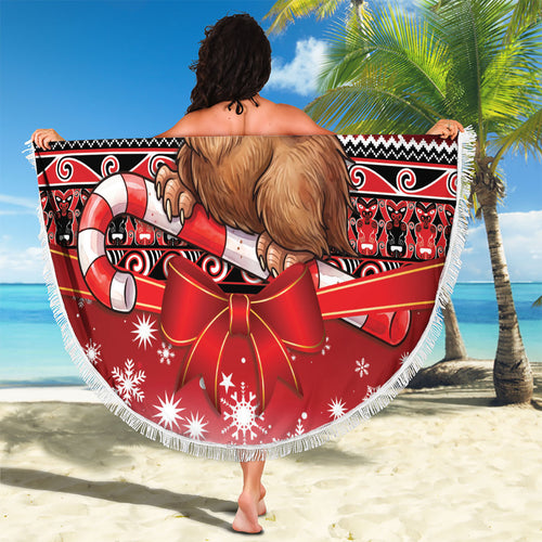 New Zealand Kiwi Bird Christmas Beach Blanket Maori Inspired Knitted Patterns