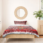 New Zealand Kiwi Bird Christmas Bedding Set Maori Inspired Knitted Patterns