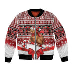 New Zealand Kiwi Bird Christmas Bomber Jacket Maori Inspired Knitted Patterns