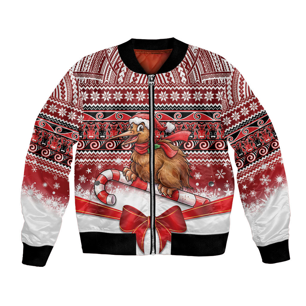 New Zealand Kiwi Bird Christmas Bomber Jacket Maori Inspired Knitted Patterns