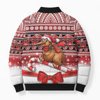 New Zealand Kiwi Bird Christmas Bomber Puffer Jacket Maori Inspired Knitted Patterns